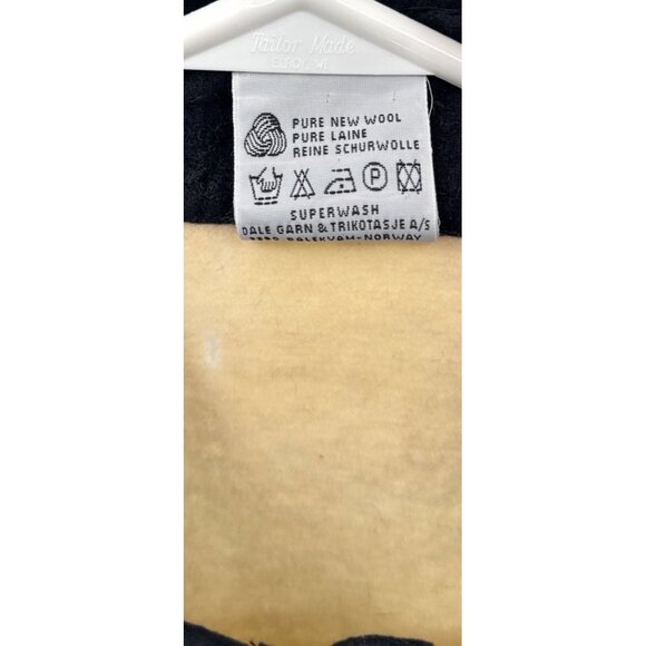 DALE OF NORWAY Beige Wool Fair Isle Full Zip Knit Ski Sweater NO SIZE TAG - Picture 3 of 7